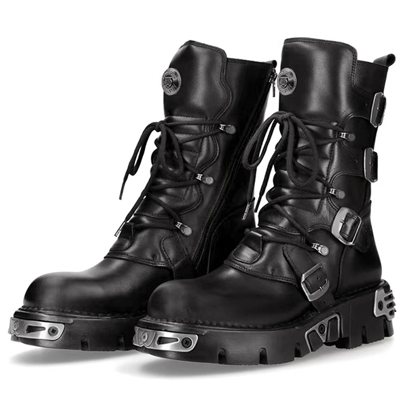 Men Shoes Type - мужские роскошные модные высокие мотоциклетные ботинки