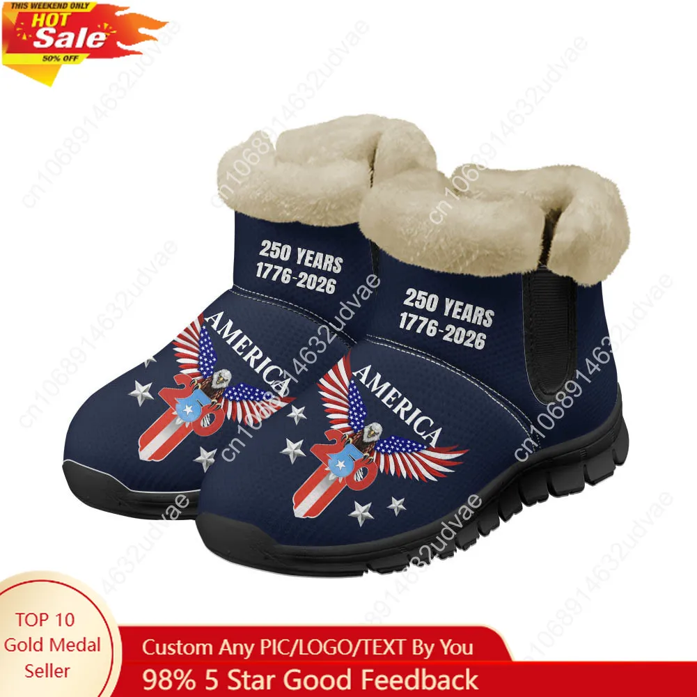 Men Shoes Black - Плюшевые кроссовки-ботинки к 250-летию Америки (1776-2026)